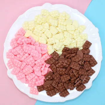 20Pcs 3 Farby Čokolády Živice Živice Veľké Kamienkami Pre Akrylových 3D Potravín Série Manikúra Dizajnér Charms Drahokamy Pre Nail Art 1