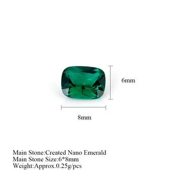 6*8 mm 10PCS Voľné Kamene, Vytvorili Nano Zafír, Smaragd Sky Blue Topaz Pekné Farebné Klenot kameň Pre Šperky KUTILOV, Veľkoobchod 2