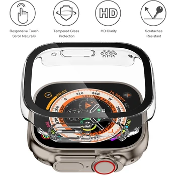 Sklo+puzdro Pre Apple Hodinky kryt Ultra 49 mm smartwatch PC Screen Protector Nárazníka Tvrdeného Príslušenstvo iwatch série Ultra 49 mm 2