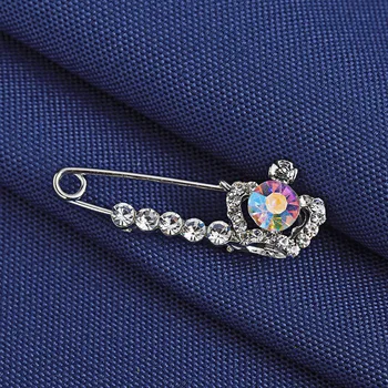 Rinhoo Crystal Bezpečnosti Pin Brošňa Vintage Veľké Brošňa Elegantná Kvetina Odznak Bowknot Koruny Imitácia Perly Sveter Cardigan Brošňa 2