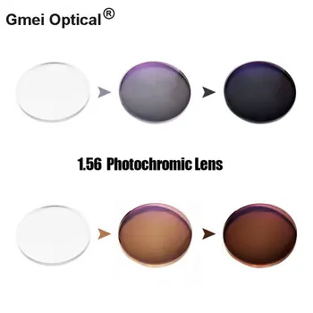 Gmei Optické 1.56 Index Photochromic Šošovky Jedného Vízia Predpis Optických Okuliarov Šošovky Rýchlo Zmena Farby Výkon 2