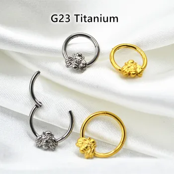 20pcs Piercing Šperkov-Všetky G23 Titán Bee Tvar Ucha Helix Daith Chrupavky Tragus Náušnicu v Nose Klikateľné Septum Hoop Krúžok 2