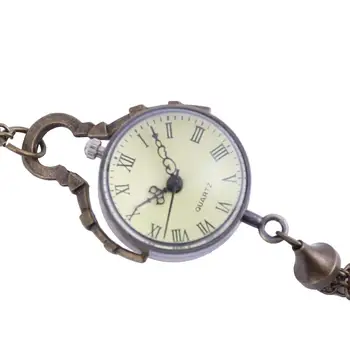 6035Trend retro-bronz vreckové hodinky tvorivé tvar gule vreckové hodinky s reťazca mužov a žien príslušenstvo 2