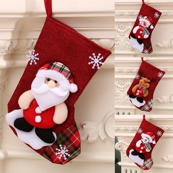 Vianočné Pančuchy Vrece Vianočný Darček Candy Bag Noel Vianočné Ozdoby Ponožka Vianočný Strom Decor Pre Domáce Navidad 2022 Nový Rok 2
