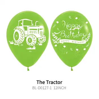 15Pcs Traktor Balóny Bager Latexový Balón obojstrannej Tlače pre Traktora Farmy Narodeniny Dekorácie Deti Darček Dodávky 2