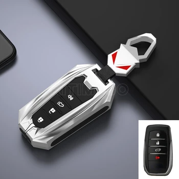 Zliatiny Kľúča Vozidla Kryt Pre Toyota Miral Fortuner Rav4 Highlander Korunu 4 Tlačidlá Smart Remote Fob Prípade Keychain Chránič Taška 2