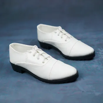 BJD bábika topánky sú vhodné pre strýko kožené topánky s rovnou ukázal tip sťahovacie oblek a klasické čierne a biele kožené topánky 2