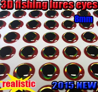 2016new 3d holografické ryby oči viac farieb veľkosť:8 mm golden obežnej dráhe množstvo:500pcs/veľa Špecializujúca sa na výrobu 2