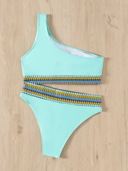 OEING Sexy Bikiny Patchwork Podprsenka Tangá Plavky Beach Štýl Plavecké plavky Brazílsky Monokiny Žena Letné plážové oblečenie 2022 2