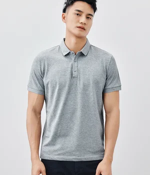 J8903 -pánske bežné krátke rukávy polo tričko pánske letné nové farbou pol rukávy Klope T-shirt. 2