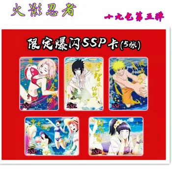 NARUTO najnovšie SSP Plavky séria hry zbierky karty Uzumaki Naruto, Haruno Sakura Yamanaka Ino flash karty anime obrázok darček 2