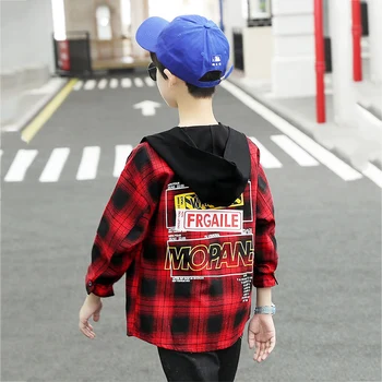 Nové Jarné & Jeseň Bavlnená Zmes Chlapca s Kapucňou Tričko kórejská Verzia Fashion Voľné Pekný Kabát Bežné Stožiare, detské Oblečenie 2