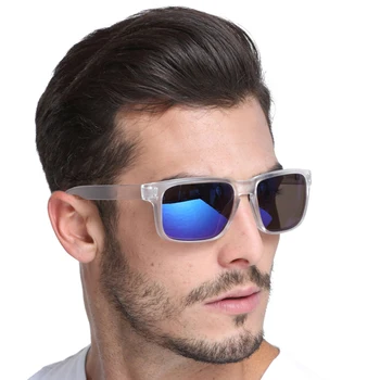 Dokly Módne slnečné Okuliare Muži Okuliare Mužov modré šošovky Clear Rám Okuliarov Muž Námestie značky Slnečné Okuliare UV400 2