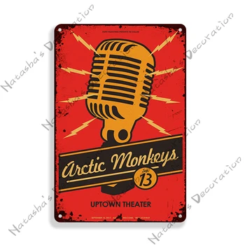Arctic Monkeys Kovové Ozdobné Dosky Hudby Kovové Značky Plagát Spevák Kapely Kovová Doska Domov Bar, Klub, Pub, Priemyselné Dekorácie 2