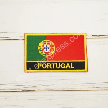 Portuguesa Národnej Vlajky Výšivky Škvrny Odznak Štít A Štvorcový Tvar Pin Jeden Súbor Na Remienok Na Ruku Handričku Batoh Dekorácie 2