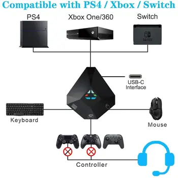 NS Káblové Pripojenie USB Klávesnice a Myši Adaptér, LED Indikátor Converter pre PS4 /PS3/Xbox Jeden/ Xbox 360/ Nintendo Prepínač lite 2