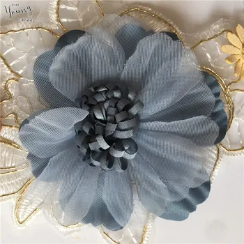 Nové dorazí 3D kvetinové Výšivky Šitie Výstrihu Nášivka Flitrami Čipky golier Drahokamu DIY Odevné Doplnky Scrapbooking 2