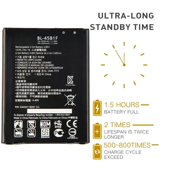 BL-45B1F batéria pre LG V10 batérie F600 Štýl 2 H961N H900 VS990 H968 BL45B1F Opravy Časť Pôvodnej Kapacity Mobilný Telefón 2