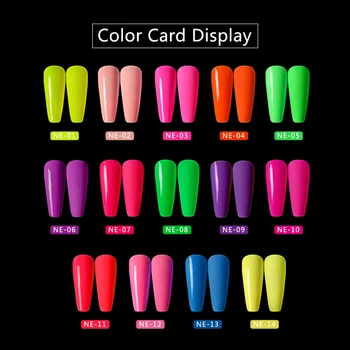 CHUNSHU Svetelný Gél lak na Nechty 22 Fluorescenčné Farby, UV LED Semi Trvalé Nechty Umenie Gél Lak Hybridov Svietiť V Tme 15ML 2