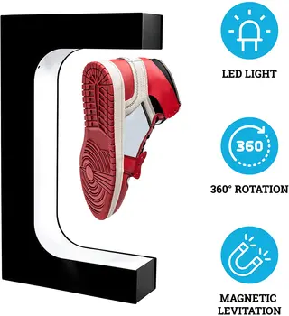 Magnetické Zavesenie Topánky Stojan S LED Svetlom Levitující Držiak Na Reklamné Výstavy Plávajúce Rotujúce Topánky Displej 2