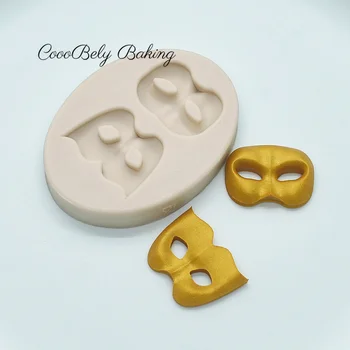 3D Masku Tortu Hranice Silikónové Formy Na Pečenie Cupcake Fondant Cake Zdobenie Nástroje, Cukrovinky, Čokoláda Gumpaste Plesne XK024 2