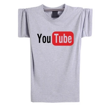 2020 Logo YouTube Tlač Mužov, T Košele Tričká Značky Topy Bavlna Bežné Vlastné Muž-Krátke rukávy T-shirts Plus Veľkosť XS-XXXL 2