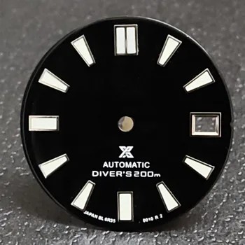Mechanické hodinky potápačské doplnky dial čierna modrá pre SBDX Skx007/009 Korytnačka Abalone 62mas dial 28.5 mm nosenie NH35 pohyb 2