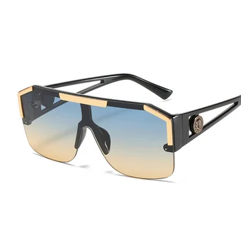 Nový Luxusný Nadrozmerné Mužov Slnečné Okuliare Značky Dizajnér Slnečné Okuliare Pre Ženy Móda Gradient Námestie Odtiene 2