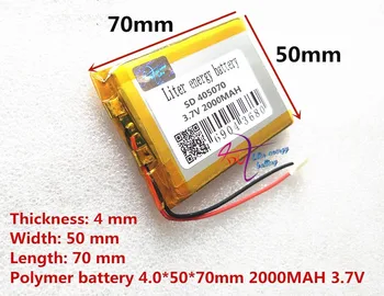 405070 3,7 V 2000mAH 385070 405068 PLIB; polymer lithium ion / Li-ion batéria pre GPS,mp3,mp4,mp5,dvd,bluetooth,model hračka 3
