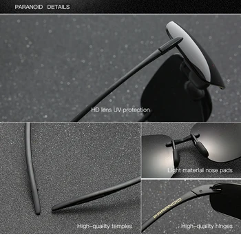 PARANOID Retro slnečné Okuliare UV400 pánske Slnečné Okuliare Pre Mužov Jazdy Čierne Okuliare Oculos Mužskej 8 Farieb Modelu 8511 P8511 3