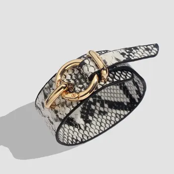 Flatfoosie Módy ZA Leopard Náramok Náramky Pre Ženy Boho Zlatá Farba Tlačidlo Vintage Kožený Náramok Vianočné Punk Šperky 3