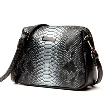 Top kvalita značky ženy messenger tašky pravej kože crossbody taška dámske kabelky s strapec serpentíny vzor kožená taška 3