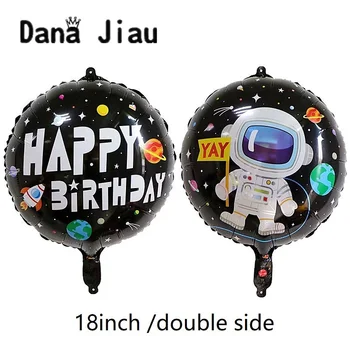 dana jiau Priestor série fóliové balóny HAPPY BIRTHDAY party dekorácie zem, planéty preskúmať chrániť životné prostredie téma mesiaca stat 3