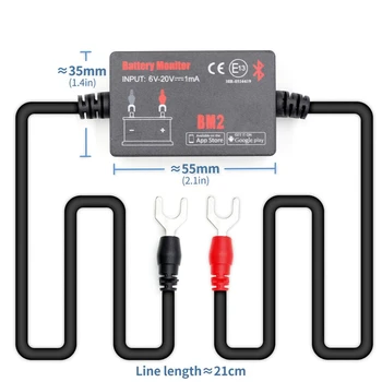 BM2 Battery Monitor Phone Bluetooth 4.0 Batérie Tester pre všetky 6-20V Autá 3
