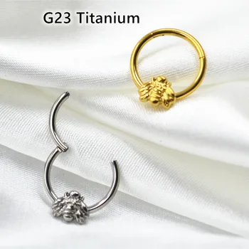20pcs Piercing Šperkov-Všetky G23 Titán Bee Tvar Ucha Helix Daith Chrupavky Tragus Náušnicu v Nose Klikateľné Septum Hoop Krúžok 3