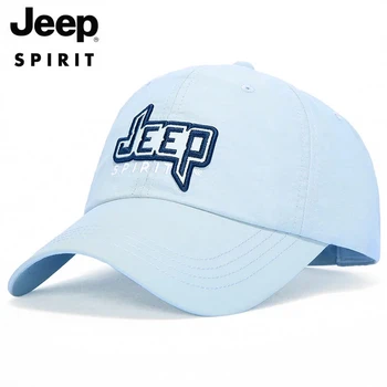 JEEPHat kvalitné umyté bavlna nastaviteľné farbou baseballová čiapka unisex pár klobúk módne bežné sekundové klobúk 3