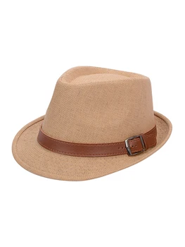 2022 nové Letné beach sun hat unisex cestovné gentleman klobúk slamený klobúk Panama gentleman klobúk opasku tenké cylinder slnko klobúky pohár 3