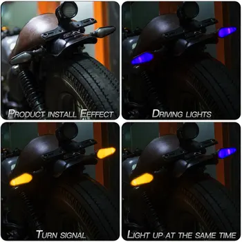 2 KS Univerzálny 12V Blikajúce smerovku Motocykel LED Svetlá Zadné Blinker Ukazovateľ Zvyškového Svetla Pre Cafe Racer BMW Honda Yamaha 3