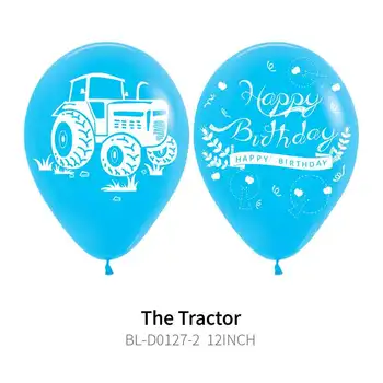 15Pcs Traktor Balóny Bager Latexový Balón obojstrannej Tlače pre Traktora Farmy Narodeniny Dekorácie Deti Darček Dodávky 3