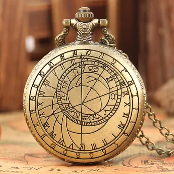 Relogio De Bolso (quartzo) Astrolabio Retro Kompas Quartz Vzor Prívesok Reťazca Vreckové Hodinky Muži Ženy Darčeky P208 3