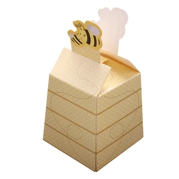 50pcs/Veľa Roztomilé Dieťa Sprcha Prospech Cartoon Honey Bee Papier Candy Box Rozkošný Deti Narodeninovej Party Dekor Novorodenca Darčeky Dekor 3
