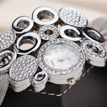 Ženy Hodinky Luxusné Módne Náramok Populárne Vykladané Kamienkami Oka Watchband Dámy Bežné Quartz Hodinky Šaty Náramkové Hodinky 3