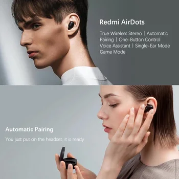 Pôvodný Xiao Redmi Airdots 2 Fone Bezdrôtové Slúchadlá In-Ear Stereo Slúchadlá Bluetooth Slúchadlá s Mikrofónom Airdots 2 Headset 3