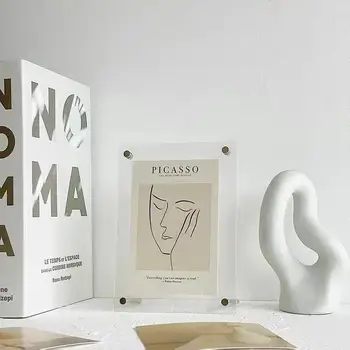 Abstraktné Umenie, Keramické Vázy Nordic Minimalistický Dekorácie Kvet Usporiadanie Tvorivé Obývacia Izba TV Kabinet Ploche Dekorácie 3