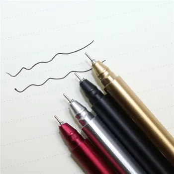 10 Ks 0,5 mm Jednoduchý štandard gélové pero, Kreatívne trojuholníka perom Čierny atrament Písanie Kancelárske Školské potreby Darček písacie potreby 4 farby 3