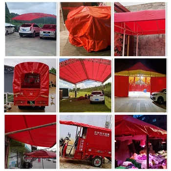 PE Červená Plachta Rainproof Handričku, na Záhrade, v Tieni plachetnicu Truck Prekrytý Plachtou uzatváracej Camping Nepremokavé Pet Dom Kryt 3