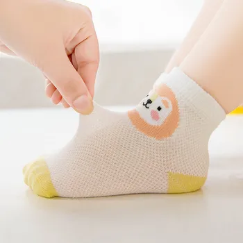 5Pairs/veľa chlapčeka Ponožky Letné Oka Tenké Baby Ponožky pre Dievčatá Bavlna Novorodenca Baby Girl Ponožky 3