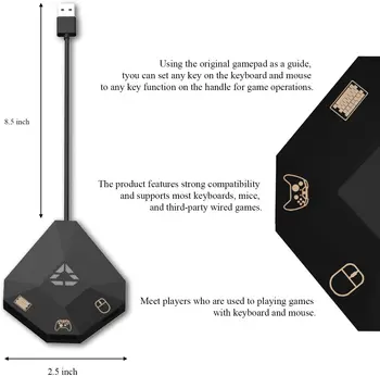 NS Káblové Pripojenie USB Klávesnice a Myši Adaptér, LED Indikátor Converter pre PS4 /PS3/Xbox Jeden/ Xbox 360/ Nintendo Prepínač lite 3