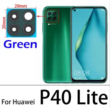 50Pcs，Pôvodný Pre Huawei P40 Pro P40 Lite 5G P40 Lite E P40 Lite Fotoaparát Sklo zadné Zadné sklo Objektívu Fotoaparátu S Lepidlo Lepidlo 3