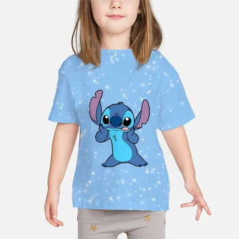 Deti Oblečenie Disney steh T-shirts Pre Chlapca, Dievča, Baby, Deti Topy Krátky Rukáv Dieťa Harajuku 3D Tričko zábavné Oblečenie Kostým 3